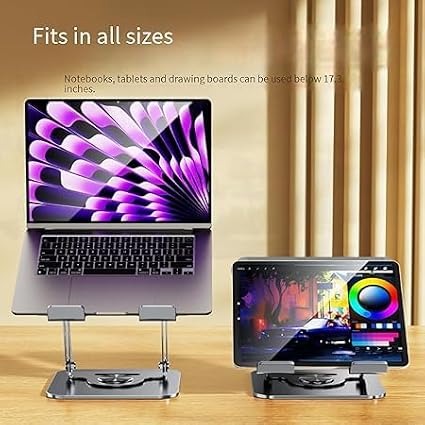 Adjustable 360° Rotating Aluminum Laptop Stand (SG-19)